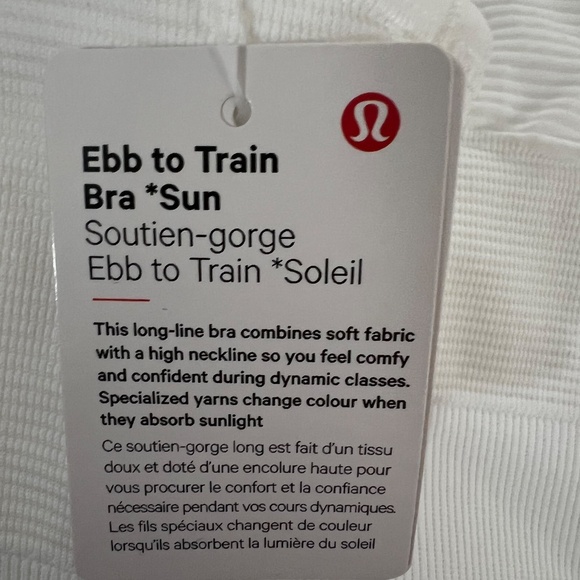 🔥Lululemon Ebb To Train Bra *Sun * Color changing size 10 BNWT - Picture 6 of 8